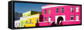 Colorful Houses in a City, Bo-Kaap, Cape Town, Western Cape Province, South Africa-null-Framed Stretched Canvas