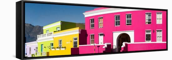 Colorful Houses in a City, Bo-Kaap, Cape Town, Western Cape Province, South Africa-null-Framed Stretched Canvas