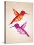 Colorful Humming Birds Illustration-cienpies-Stretched Canvas