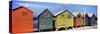 Colorful Huts on the Beach, St. James Beach, Cape Town, Western Cape Province, South Africa-null-Stretched Canvas