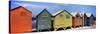 Colorful Huts on the Beach, St. James Beach, Cape Town, Western Cape Province, South Africa-null-Stretched Canvas