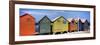 Colorful Huts on the Beach, St. James Beach, Cape Town, Western Cape Province, South Africa-null-Framed Photographic Print