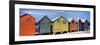 Colorful Huts on the Beach, St. James Beach, Cape Town, Western Cape Province, South Africa-null-Framed Photographic Print