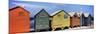 Colorful Huts on the Beach, St. James Beach, Cape Town, Western Cape Province, South Africa-null-Mounted Photographic Print