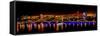 Colorful illumination of Dragon Bridge over Han River, Tet Festival, New Year celebration, Vietnam.-Tom Norring-Framed Stretched Canvas