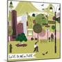 Colorful Illustration of New York Landmarks-Lavandaart-Mounted Art Print