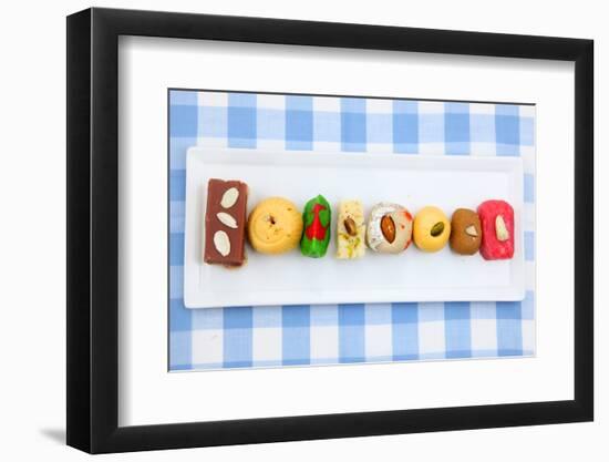 Colorful Indian Sweets in the Plate-SNEHITDESIGN-Framed Photographic Print