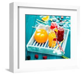 Colorful Juices & Azure Picnic-null-Framed Art Print