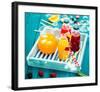 Colorful Juices & Azure Picnic-null-Framed Art Print