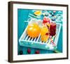 Colorful Juices & Azure Picnic-null-Framed Art Print