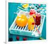 Colorful Juices & Azure Picnic-null-Framed Art Print