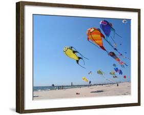 Colorful Kites Dot the Sky-null-Framed Photographic Print