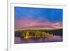 Colorful Landscape with Pines Trees, Calm Lake and Beautiful Blue Sky at Sunset Sunlight. Karelia R-SergeBertasiusPhotography-Framed Photographic Print