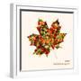 Colorful Leaf with Triangles-cienpies-Framed Art Print