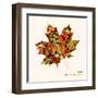 Colorful Leaf with Triangles-cienpies-Framed Art Print
