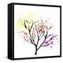 Colorful Leaves in a Tree-Whoartnow-Framed Stretched Canvas