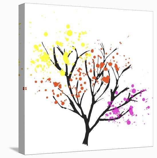 Colorful Leaves in a Tree-Whoartnow-Stretched Canvas