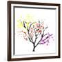 Colorful Leaves in a Tree-Whoartnow-Framed Giclee Print