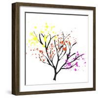 Colorful Leaves in a Tree-Whoartnow-Framed Giclee Print