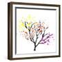 Colorful Leaves in a Tree-Whoartnow-Framed Giclee Print