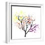 Colorful Leaves in a Tree-Whoartnow-Framed Giclee Print