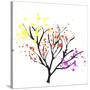 Colorful Leaves in a Tree-Whoartnow-Stretched Canvas