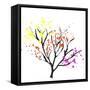 Colorful Leaves in a Tree-Whoartnow-Framed Stretched Canvas