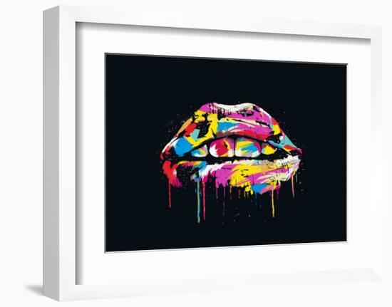 Colorful Lips-Balazs Solti-Framed Art Print