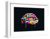 Colorful Lips-Balazs Solti-Framed Art Print