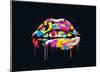 Colorful Lips-Balazs Solti-Mounted Art Print