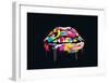 Colorful Lips-Balazs Solti-Framed Art Print