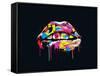 Colorful Lips-Balazs Solti-Framed Stretched Canvas