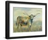 Colorful Longhorn Cow-Silvia Vassileva-Framed Art Print