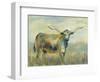 Colorful Longhorn Cow-Silvia Vassileva-Framed Art Print