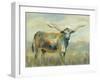 Colorful Longhorn Cow-Silvia Vassileva-Framed Art Print