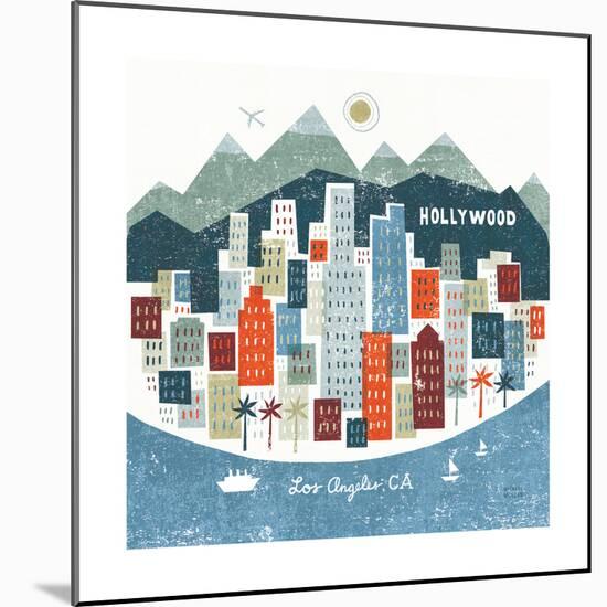 Colorful Los Angeles-Michael Mullan-Mounted Art Print