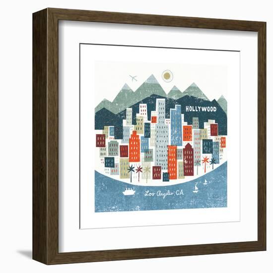 Colorful Los Angeles-Michael Mullan-Framed Art Print