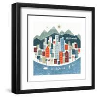 Colorful Los Angeles-Michael Mullan-Framed Art Print