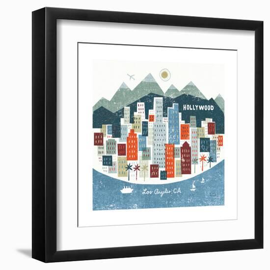 Colorful Los Angeles-Michael Mullan-Framed Art Print