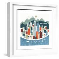 Colorful Los Angeles-Michael Mullan-Framed Art Print