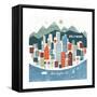 Colorful Los Angeles-Michael Mullan-Framed Stretched Canvas