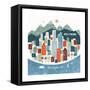Colorful Los Angeles-Michael Mullan-Framed Stretched Canvas