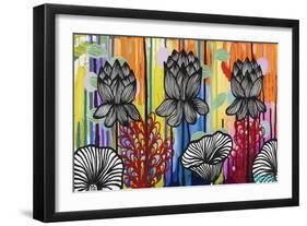 Colorful Lotus-Carla Bank-Framed Giclee Print