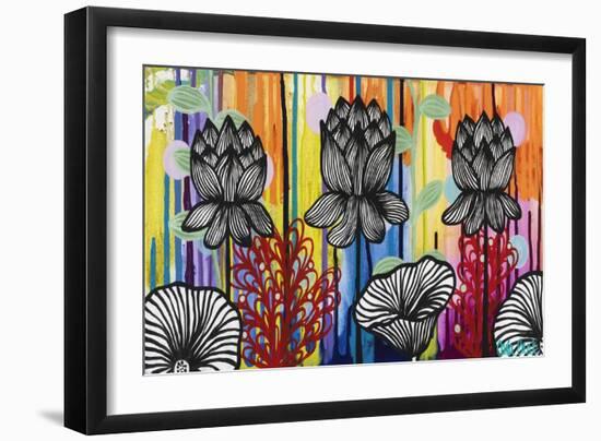 Colorful Lotus-Carla Bank-Framed Giclee Print