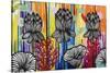 Colorful Lotus-Carla Bank-Stretched Canvas