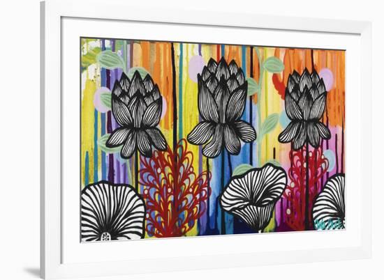 Colorful Lotus-Carla Bank-Framed Giclee Print