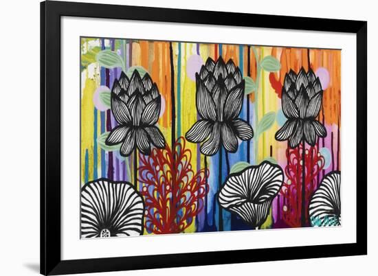 Colorful Lotus-Carla Bank-Framed Giclee Print