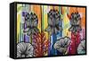 Colorful Lotus-Carla Bank-Framed Stretched Canvas