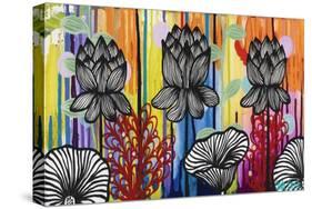 Colorful Lotus-Carla Bank-Stretched Canvas