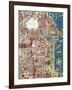 Colorful Map of Chicago-null-Framed Art Print